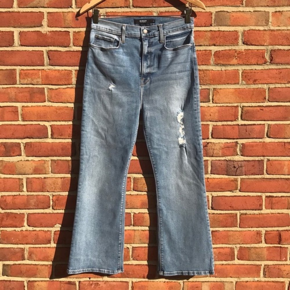 Light Wash Distressed Vintage-Style Holly Flare Hudson Jeans